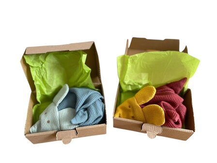 Flederm&auml;use in Verpackung