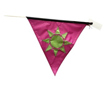 Wimpel Fahne ,magenta/gr&uuml;n