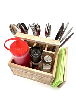 Gro&szlig;er Tischorganizer,Tisch Organizer, Besteck- und Gew&uuml;rzhalter