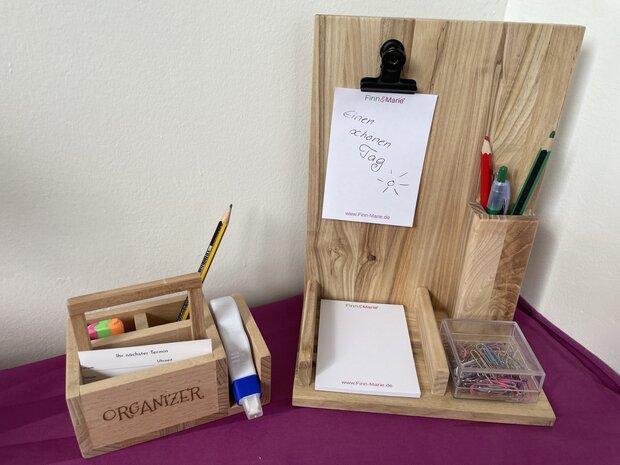 Tischorganizer Stiftehalter, Beispielfoto Büroartikel aus Holz