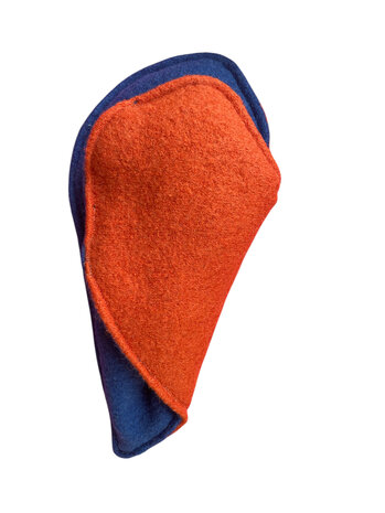 Herz-Wärme Wärmekissen, orange/blau