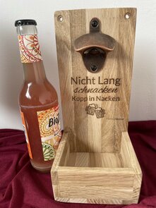 Wand-Flaschenöffner aus Holz, Wand-Flaschenöffner, Flaschenöffner, Deko