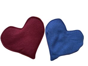 Herz - Wärme Wärmekissen, Herz-Wärmekissen gefüllt mit Bio Raps, Körnerkissen