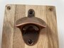 Flaschenöffner aus Holz, Metallstück zum Öffnen der Flasche