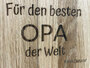 Flaschenöffner aus Holz, Spruch für den besten OPA der Welt
