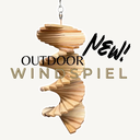 Windspiel aus Holz, Gartendeko, Deko aus Holz