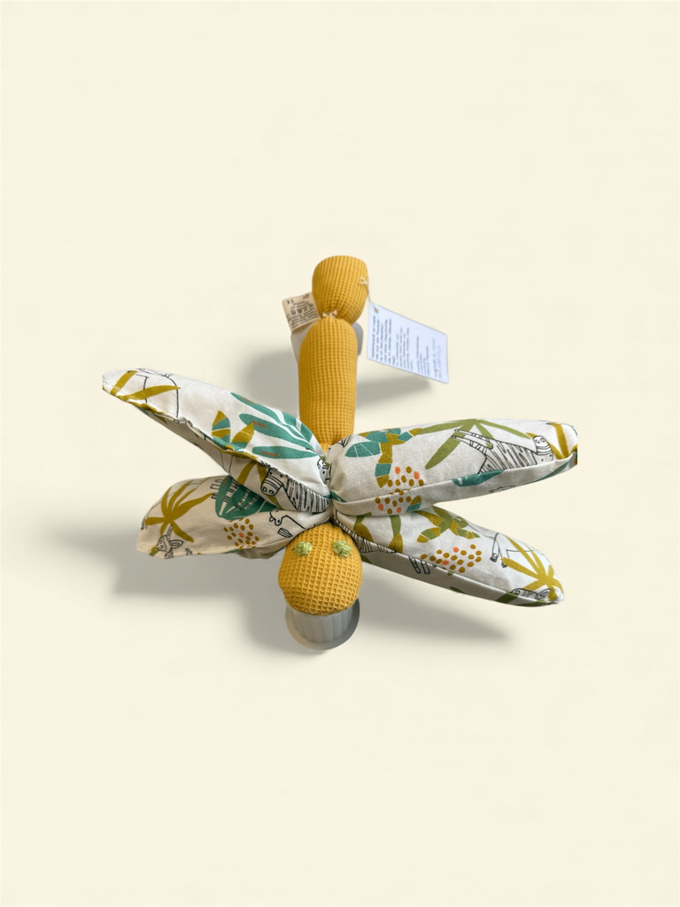 Knister-Libelle, Babyspielzeug (gelbe Libelle)